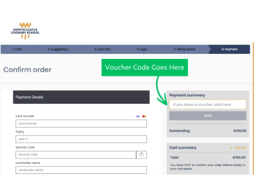 How To Use Your Howth Castle Cookery School Gift Voucher 2 How To Use Your Howth Castle Cookery School Gift Voucher 2